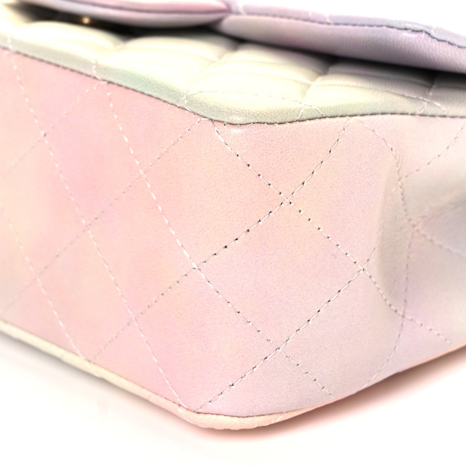 Chanel Lambskin Quilted Ombre Mini Top Handle Rectangular Flap Pink Multicolor 8 of 9