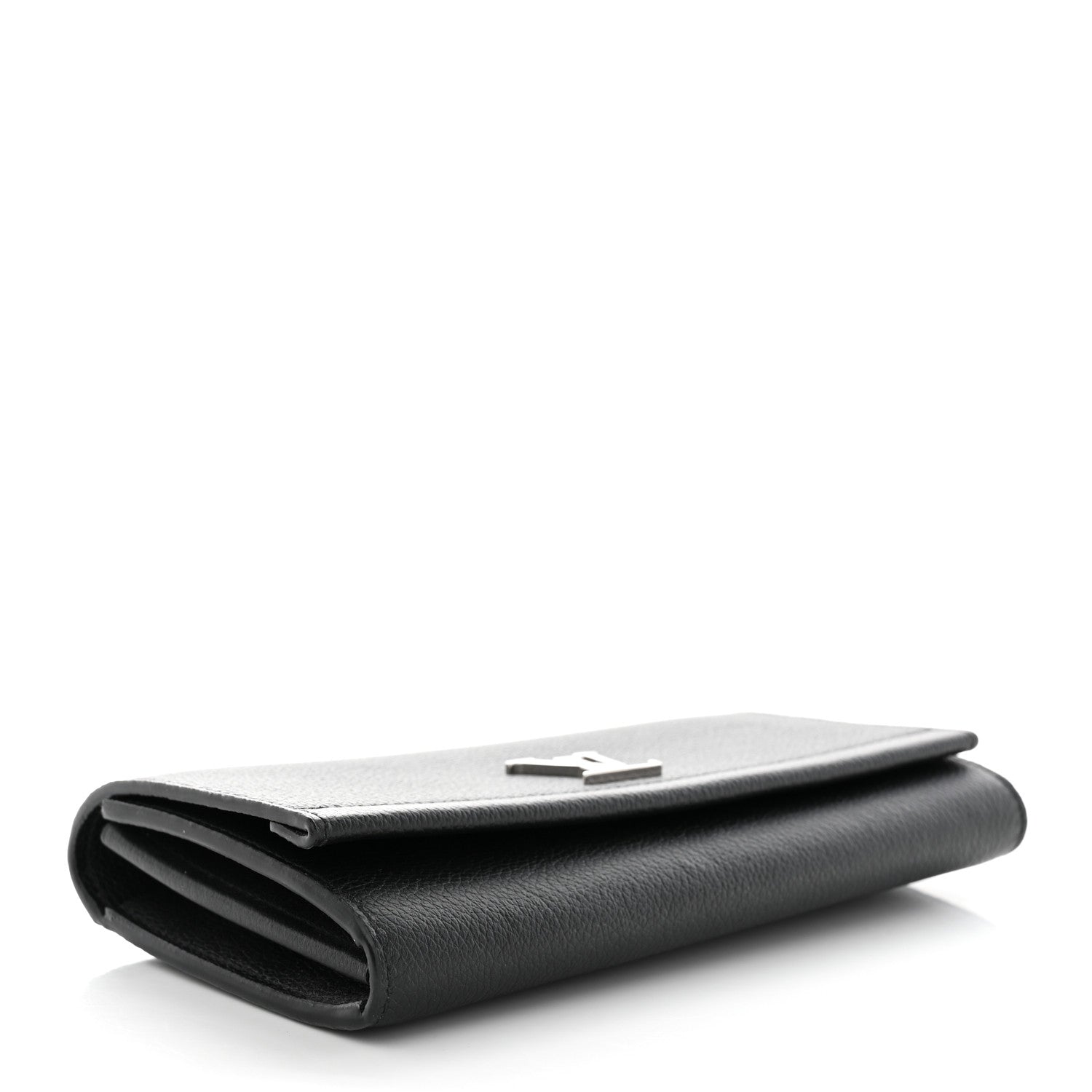 Louis Vuitton Calfskin Lockme II Wallet Black 4 of 11