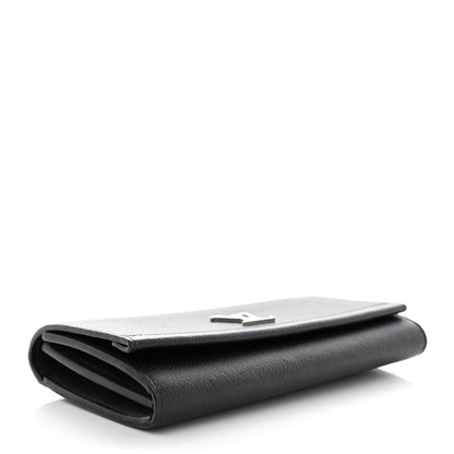 Louis Vuitton Calfskin Lockme II Wallet Black 4 of 11