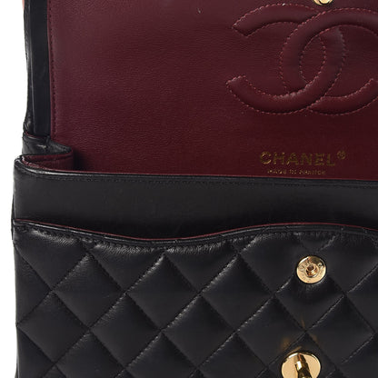 Chanel Lambskin Quilted Medium Double Flap Black 10 of 15