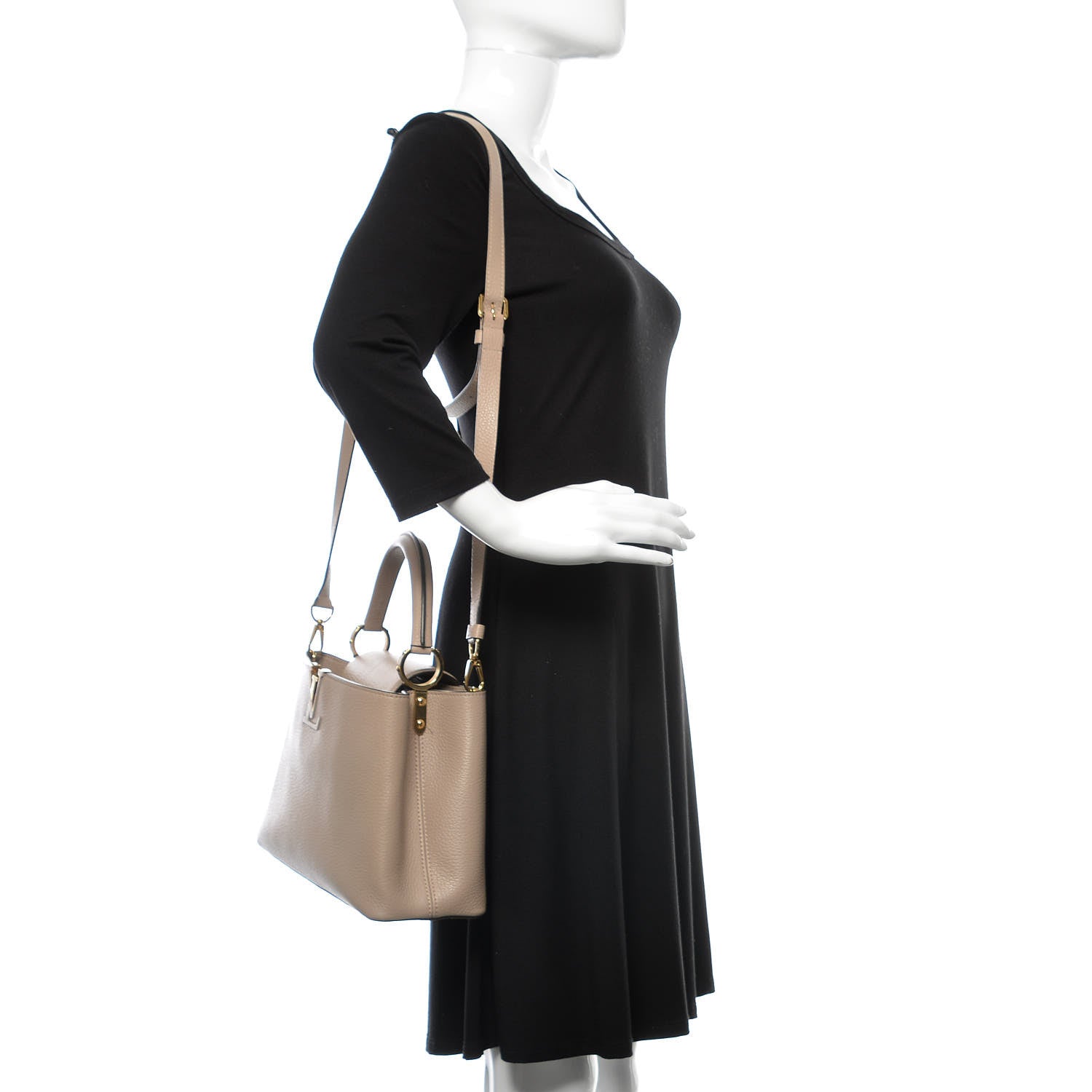 Louis Vuitton Taurillon Capucines PM Galet 3 of 10