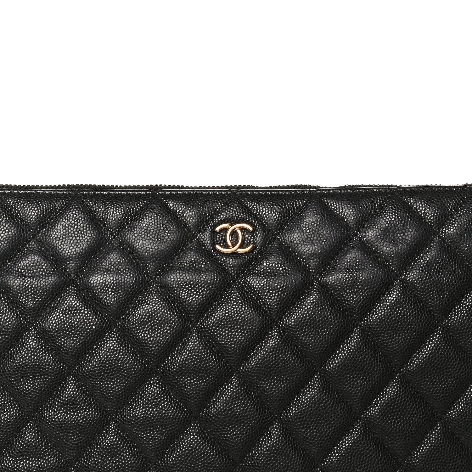 Chanel Caviar Quilted Large Cosmetic Case Black 9 of 14