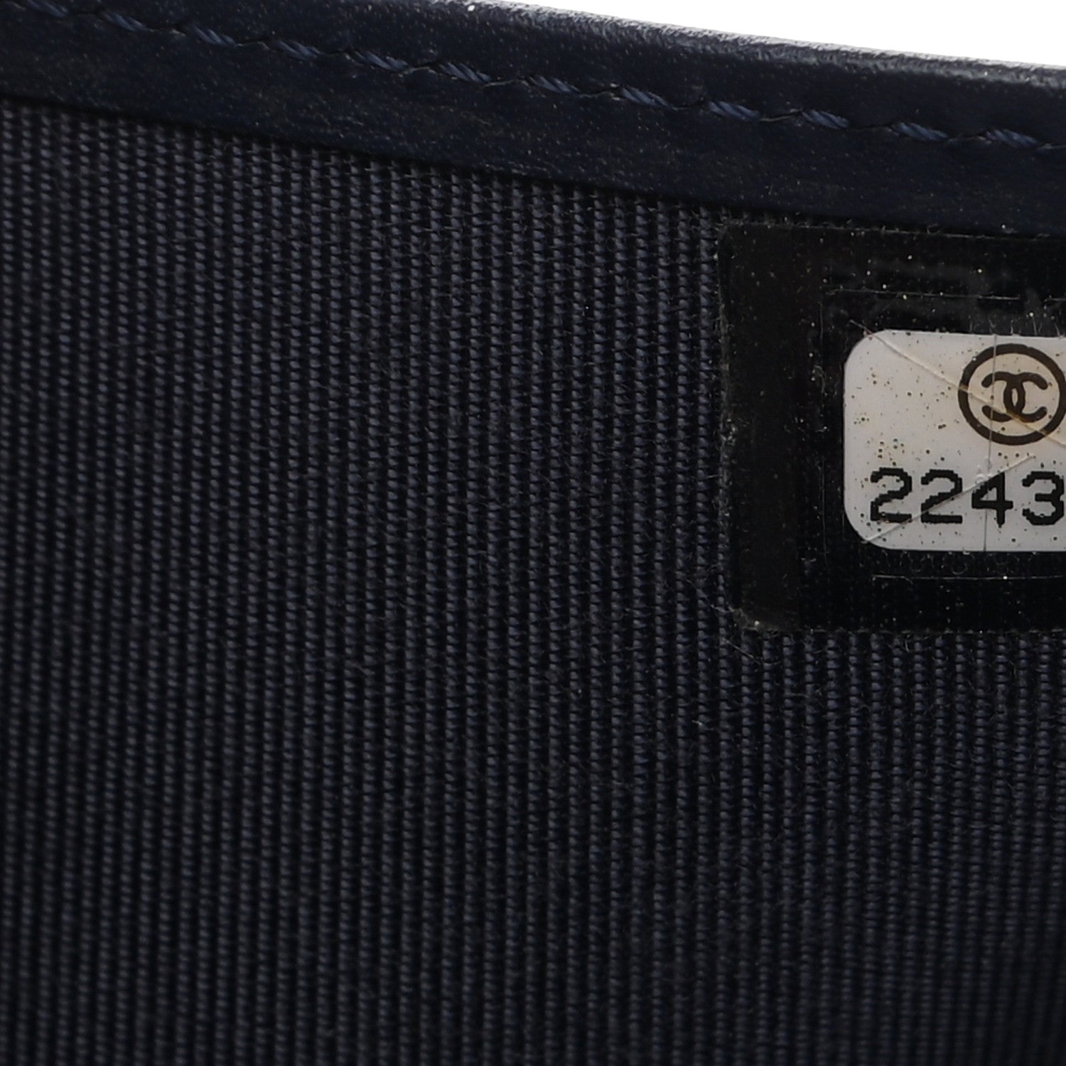Chanel Caviar Chevron Quilted Compact Flap Wallet Navy 8 of 14