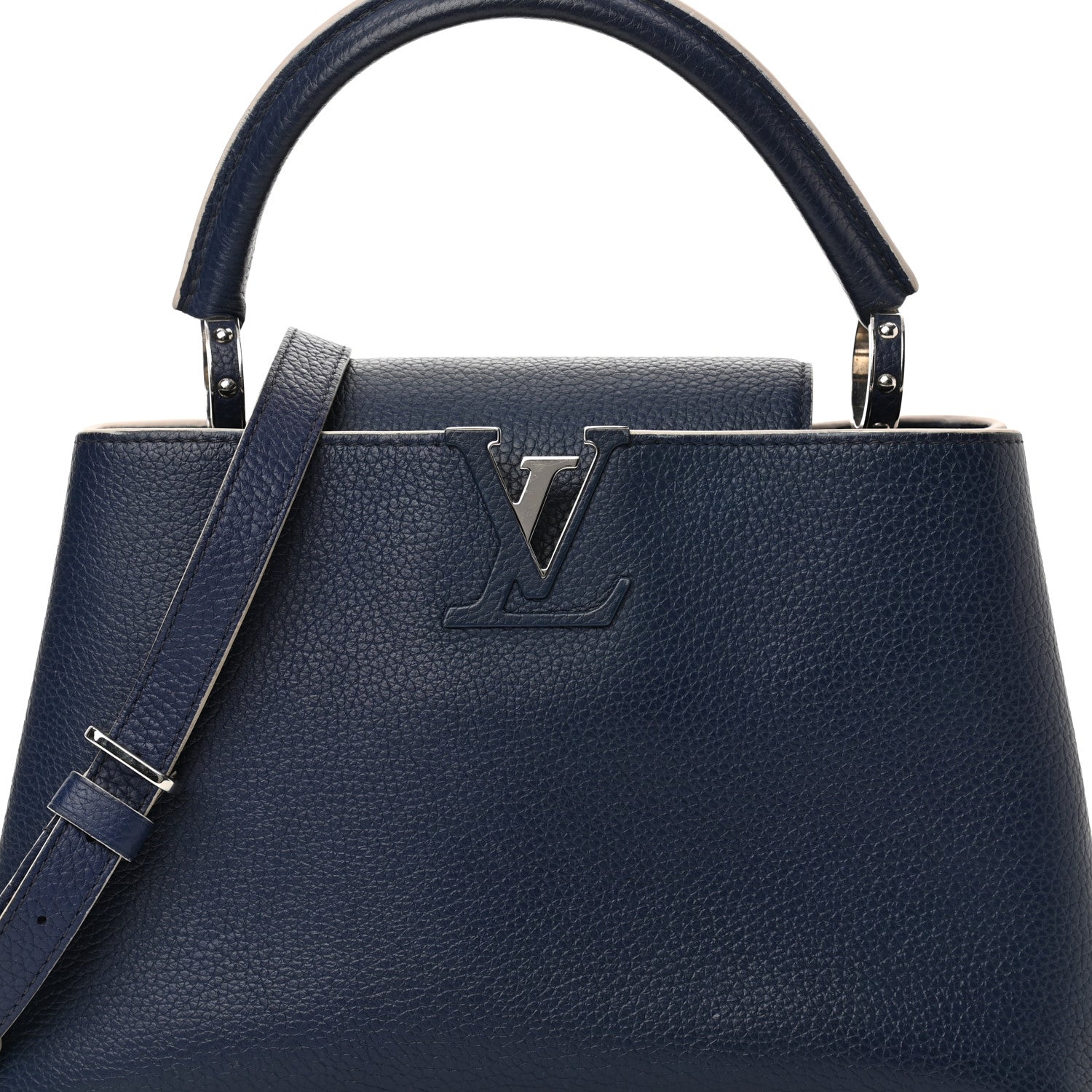 Louis Vuitton Taurillon Capucines PM Blue White 8 of 18
