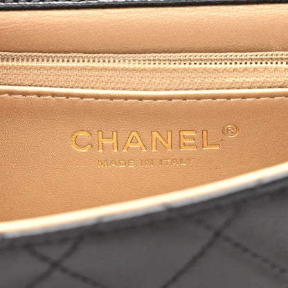 Chanel Goatskin Quilted Acrylic Beads Small Flap Black 6 of 11