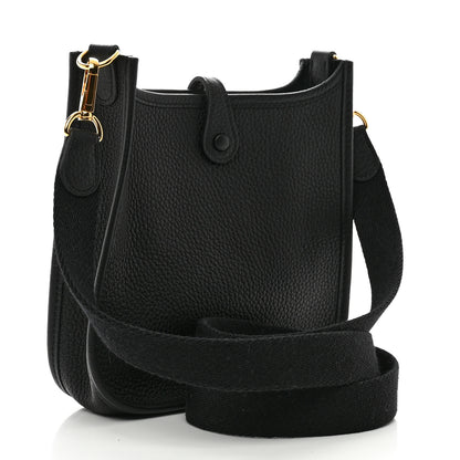 Hermes Taurillon Clemence Evelyne TPM Black 3 of 9