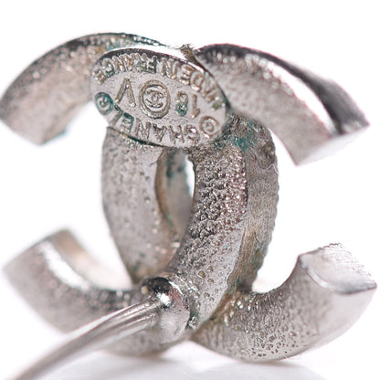 Chanel Crystal CC Earrings Silver 6 of 6