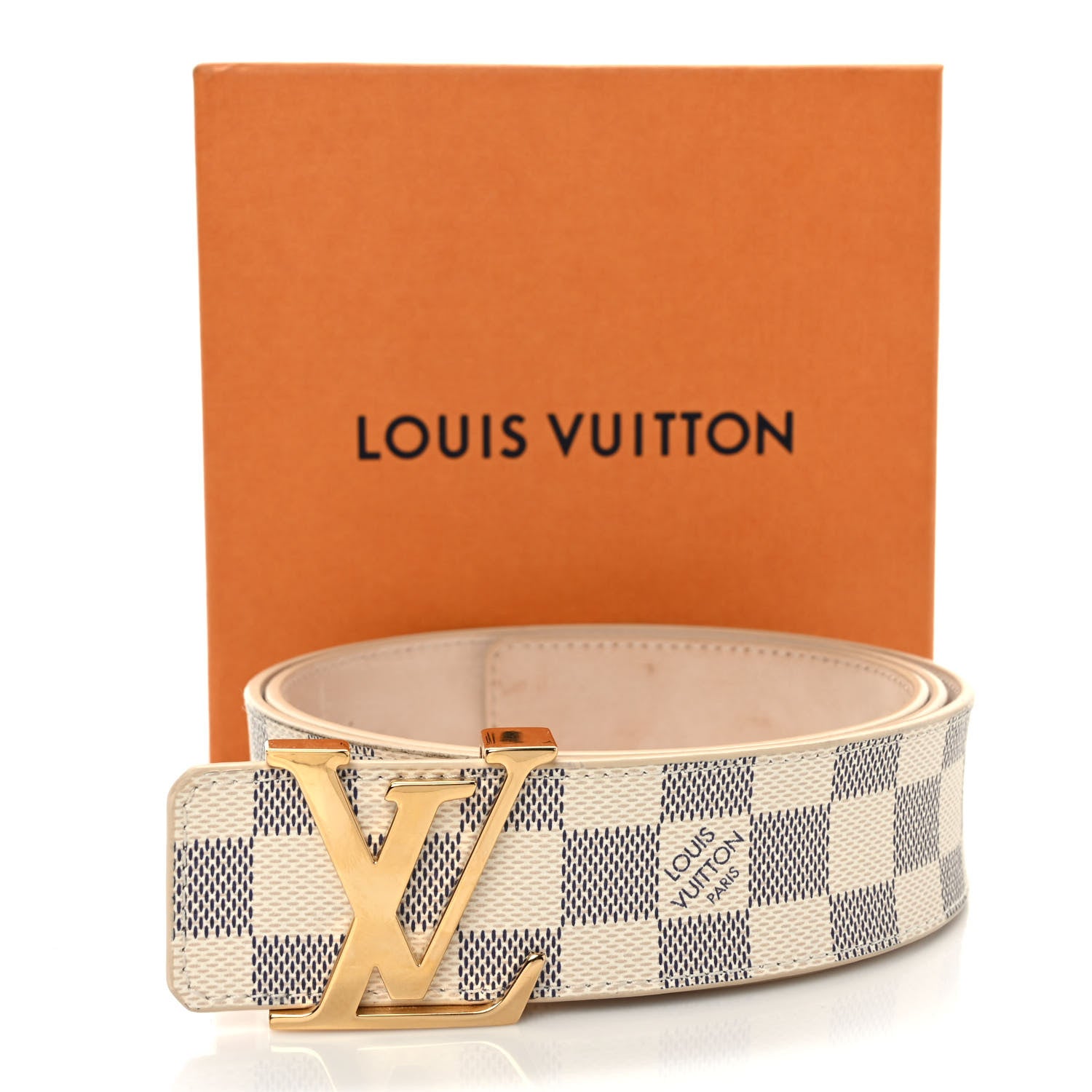 Louis Vuitton Damier Azur LV Initiales Belt 95 38 7 of 7