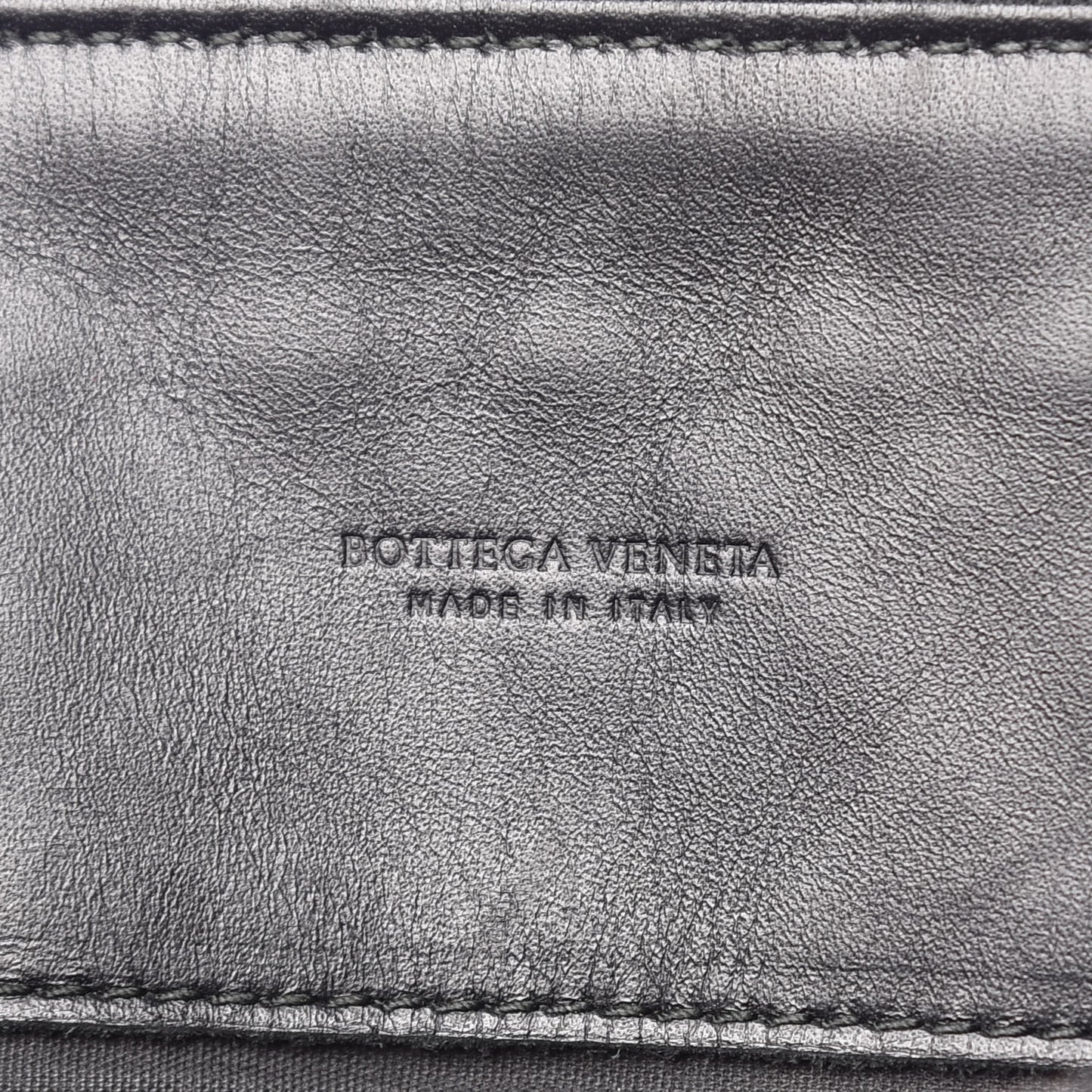 Nappa Intrecciato Zip Pouch Black