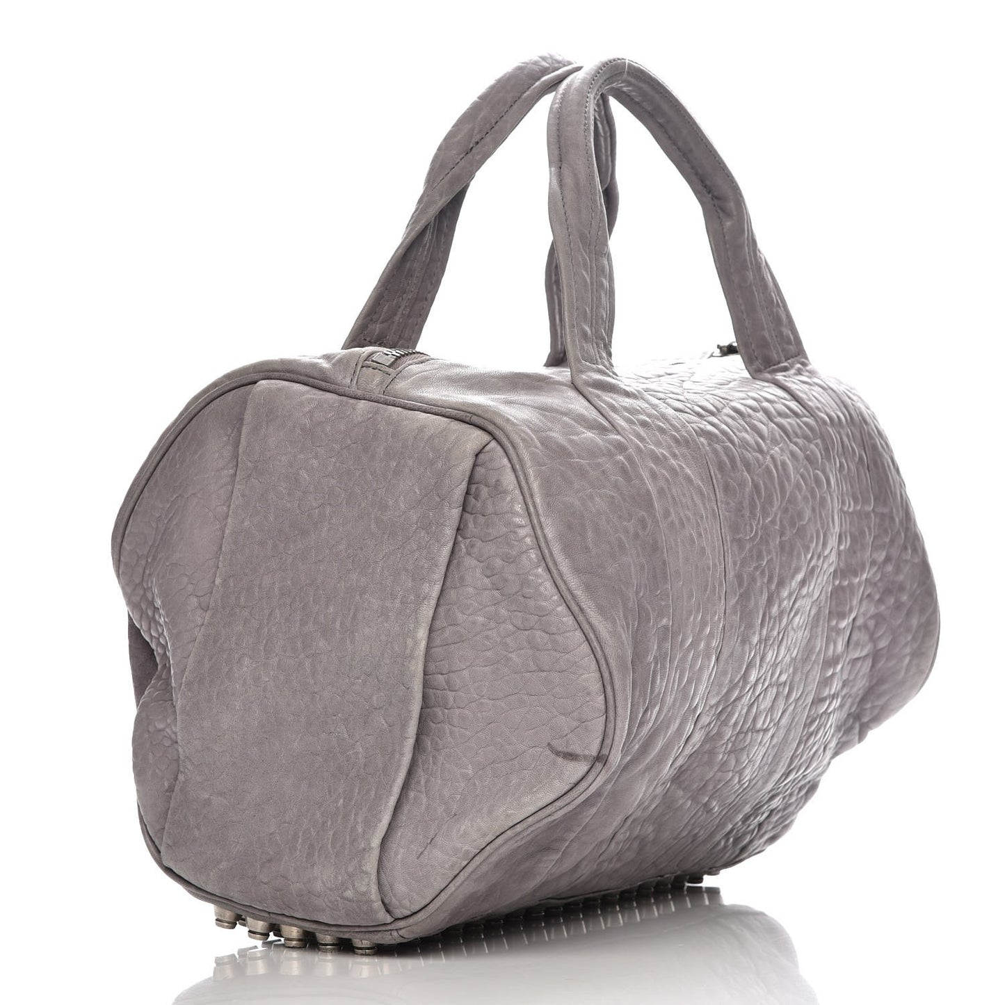 Pebbled Lambskin Rocco Duffel Grey
