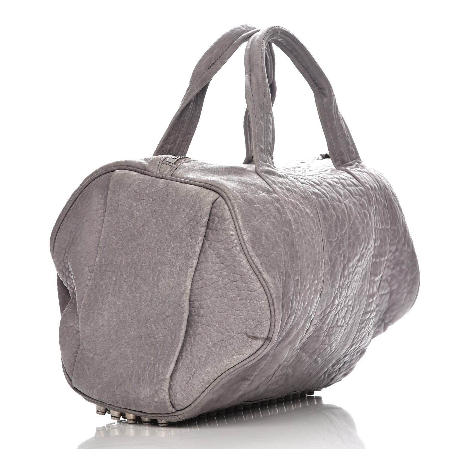 Alexander Wang Pebbled Lambskin Rocco Duffel Grey 3 of 11