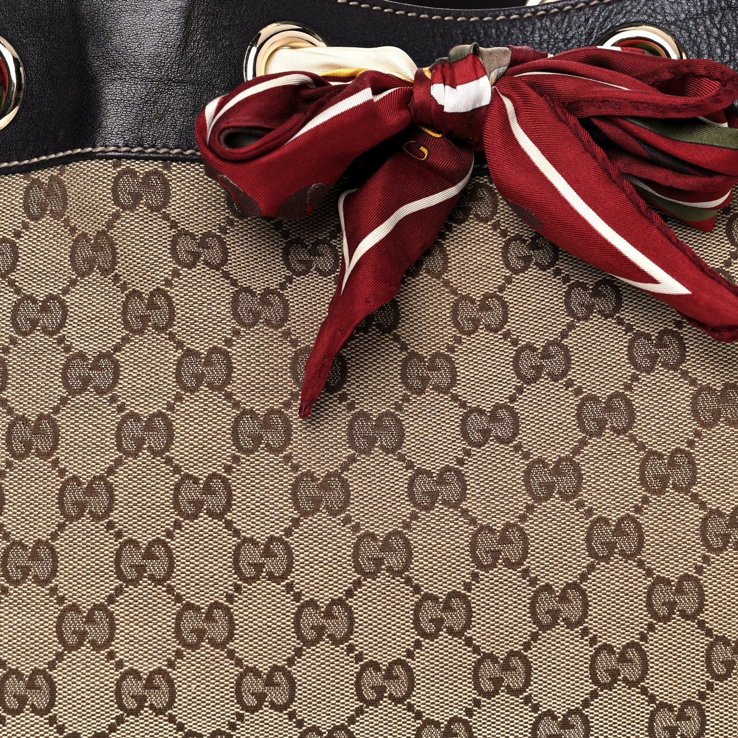 Gucci Monogram Large Positano Tote Brown 7 of 21