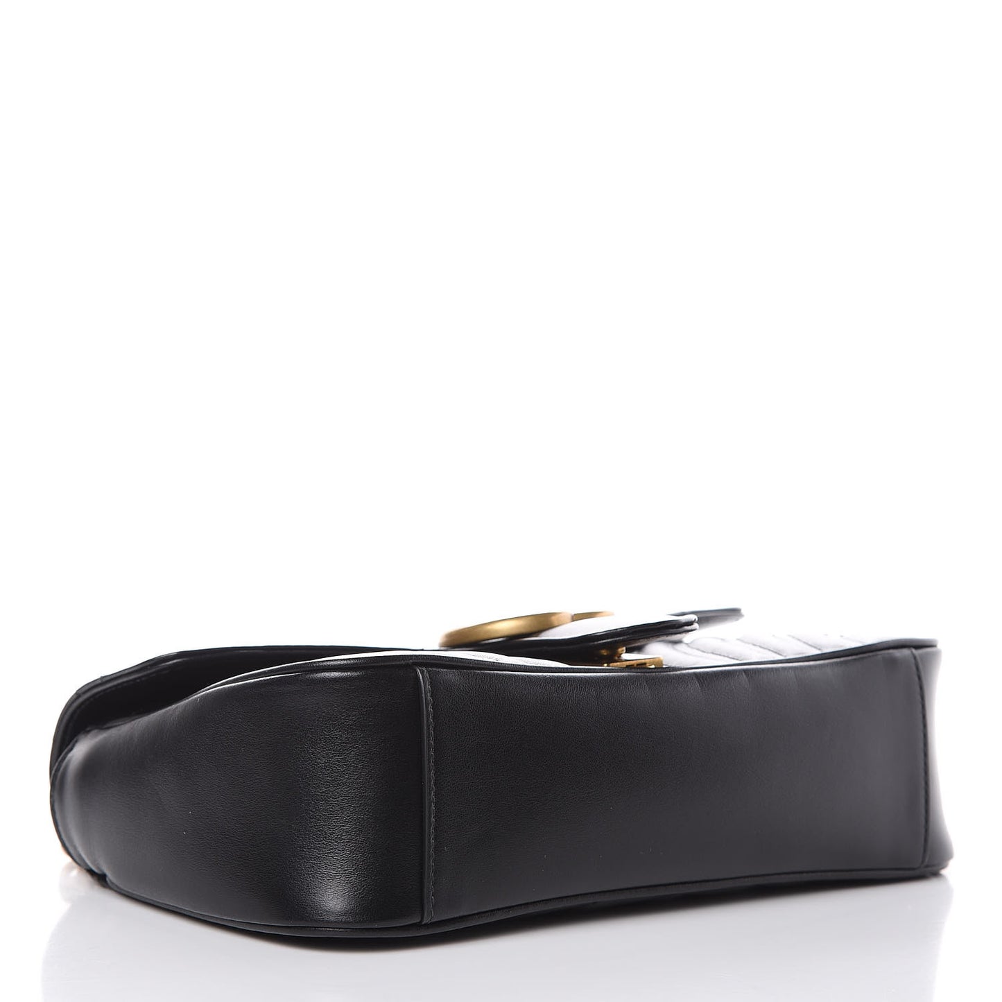 Calfskin Matelasse Small GG Marmont Shoulder Bag Black