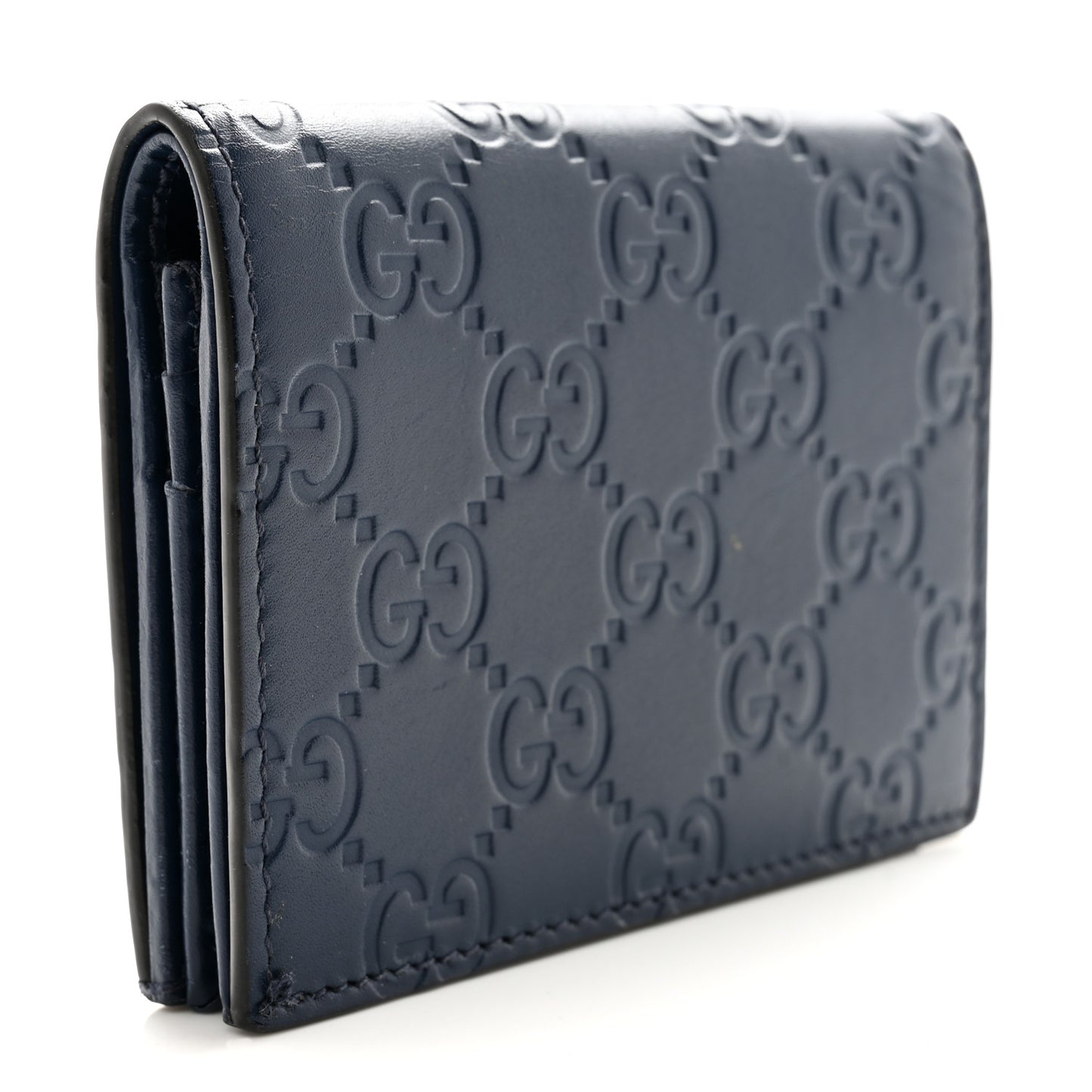 Guccissima Card Case Wallet Blue