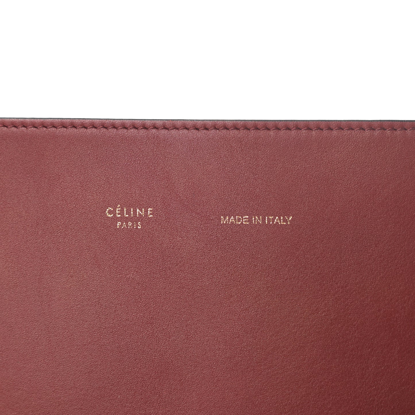 Shiny Smooth Calfskin Small Twisted Cabas Dark Ruby Navy