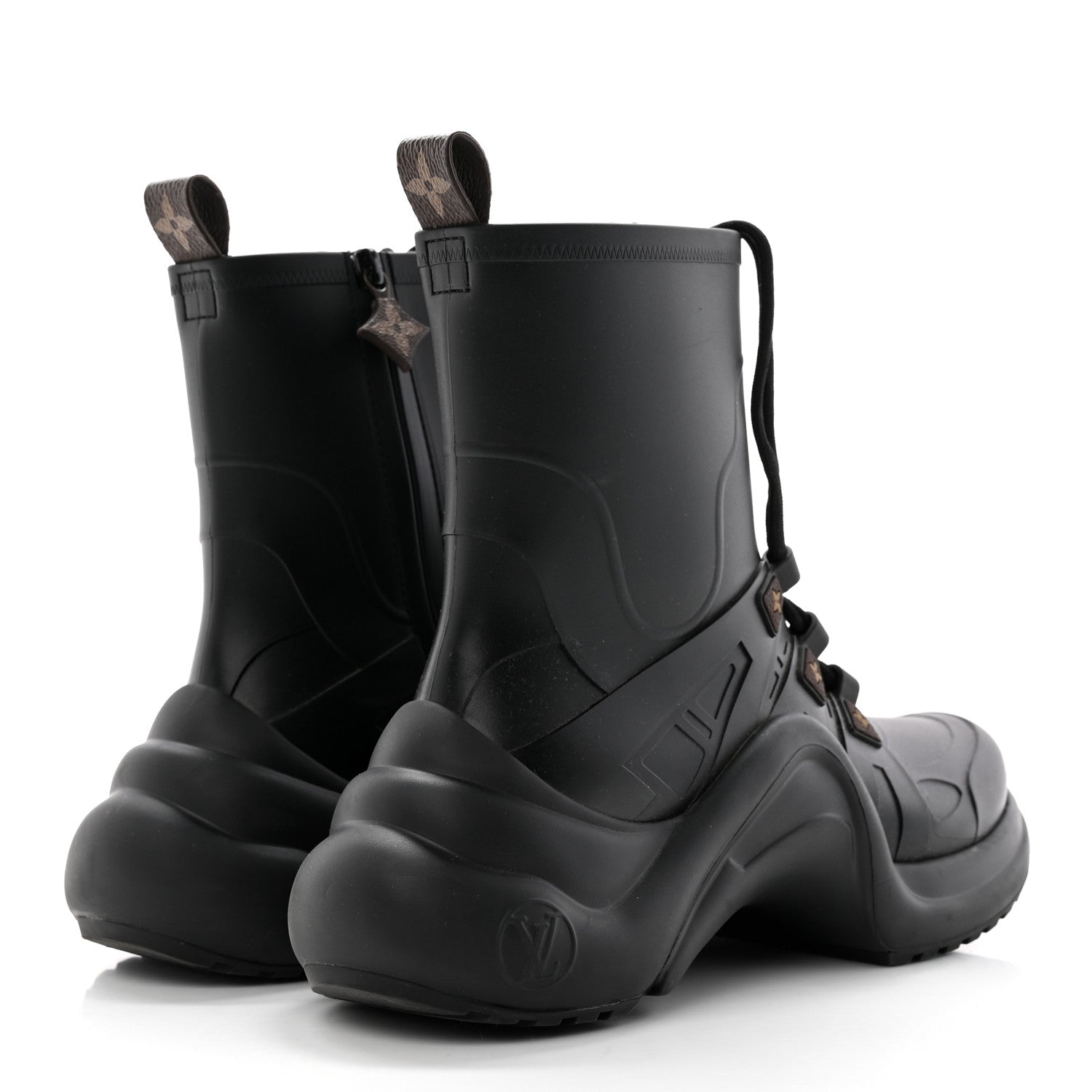 Louis Vuitton Mat Rubber Monogram LV Archlight Sneaker Boots 37 Black 4 of 19