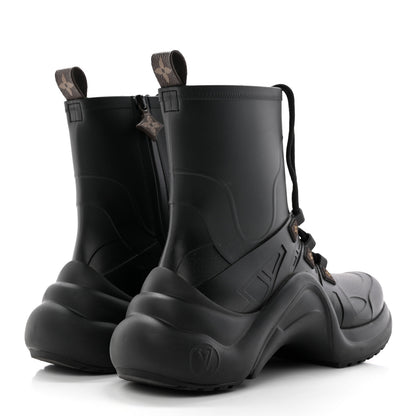 Louis Vuitton Mat Rubber Monogram LV Archlight Sneaker Boots 37 Black 4 of 19