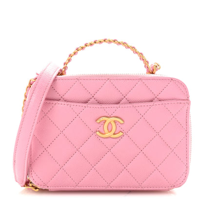 Chanel Caviar Quilted Pick Me Up Mini Vanity Case Pink 1 of 10