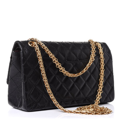 Chanel Aged Calfskin Lucky Charms 2.55 Reissue 225 Flap Black 3 of 16