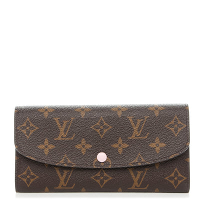 Louis Vuitton Monogram Emilie Wallet Rose Ballerine 1 of 7