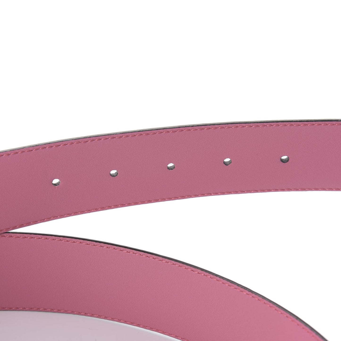 Moon Calfskin Interlocking G 37mm Belt 110 44 Glossy Pink