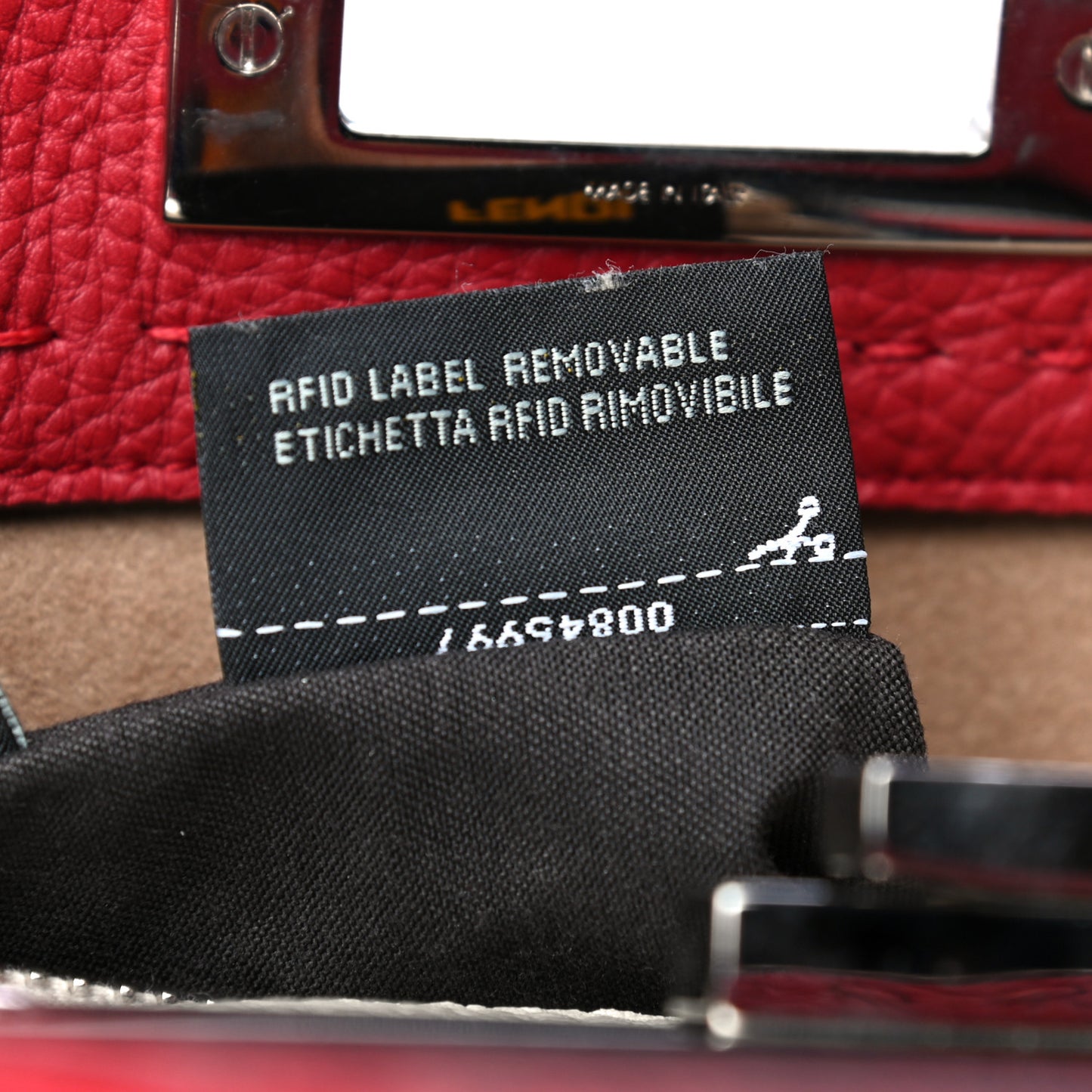 Cuoio Romano Selleria Bi-Color Medium Peekaboo Iconic Satchel Rosso Latte