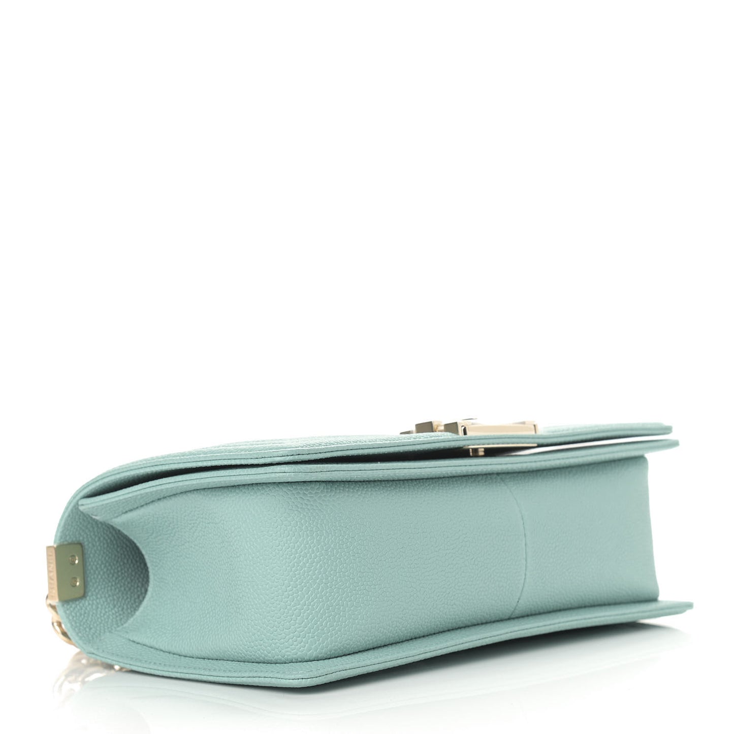 Caviar Quilted Medium Boy Flap Light Blue