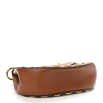 Chloe Lambskin Drew Threaded-Chain Shoulder Bag Classic Tobacco 4 of 13