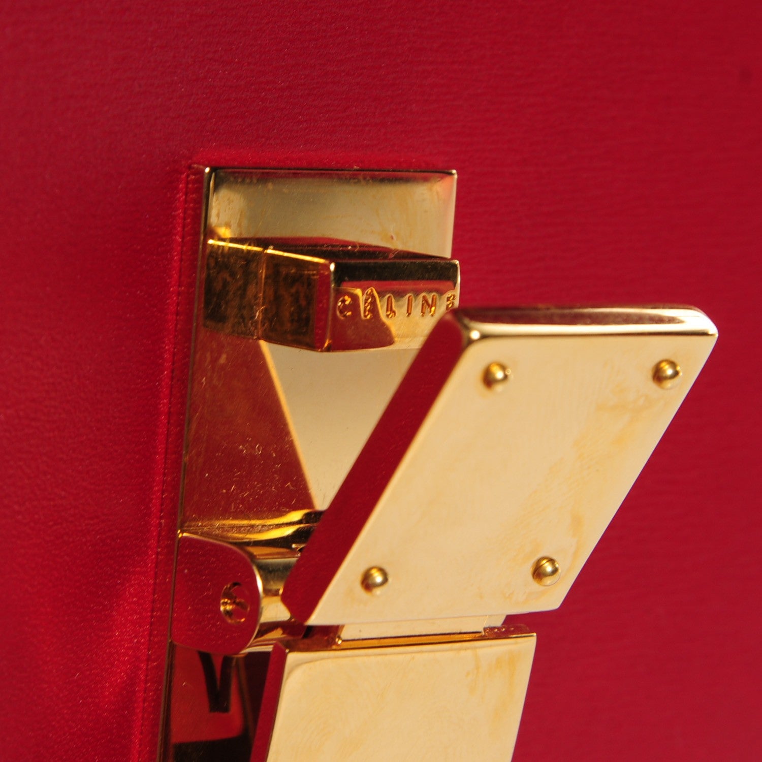 Celine Smooth Calfskin Small Classic Box Flap Bag Red 8 of 11