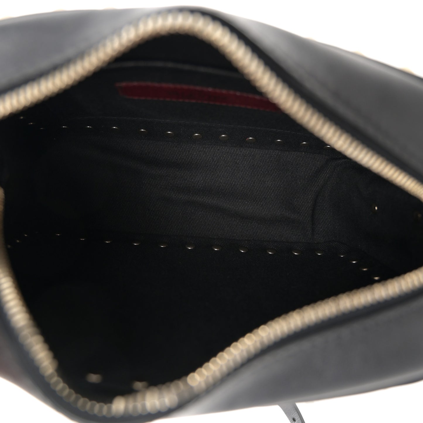 Calfskin Rockstud Camera Crossbody Bag Black