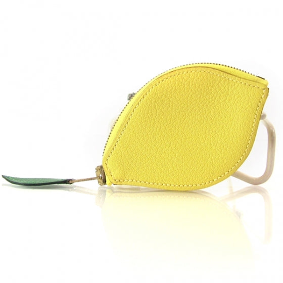 Hermes Chevre Lemon Coin Purse Yellow 1 of 8