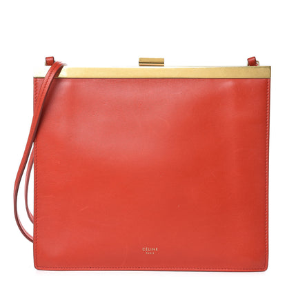 Celine Smooth Calfskin Mini Clasp Bag Red 1 of 12
