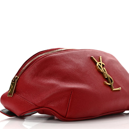 Saint Laurent Grain De Poudre Monogram Belt Bag Rouge Eros 7 of 10