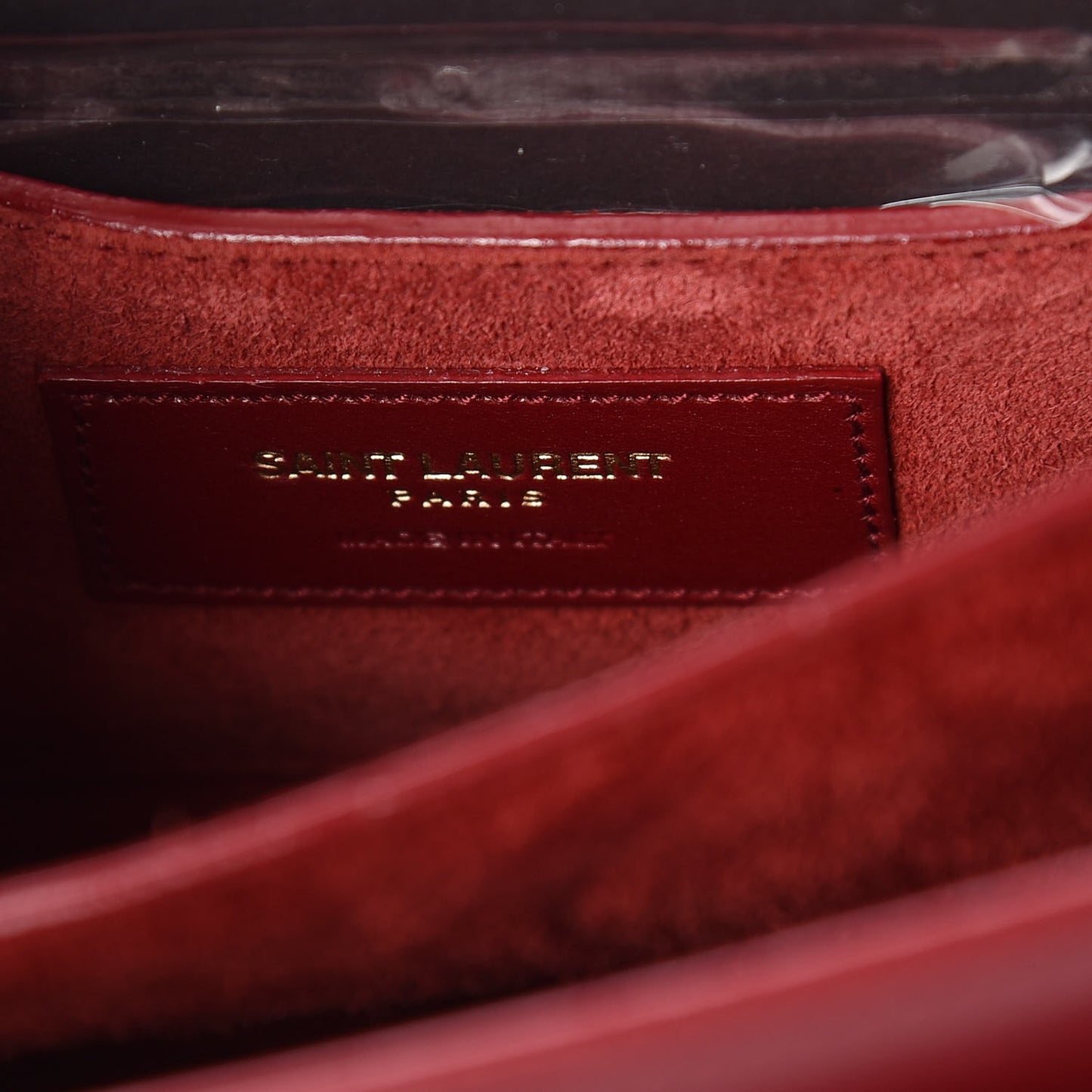 Smooth Calfskin Medium High School Satchel Red