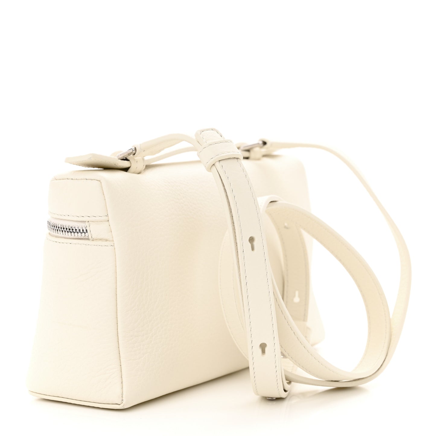 Grained Calfskin L19 Extra Pocket Pouch Whisper White