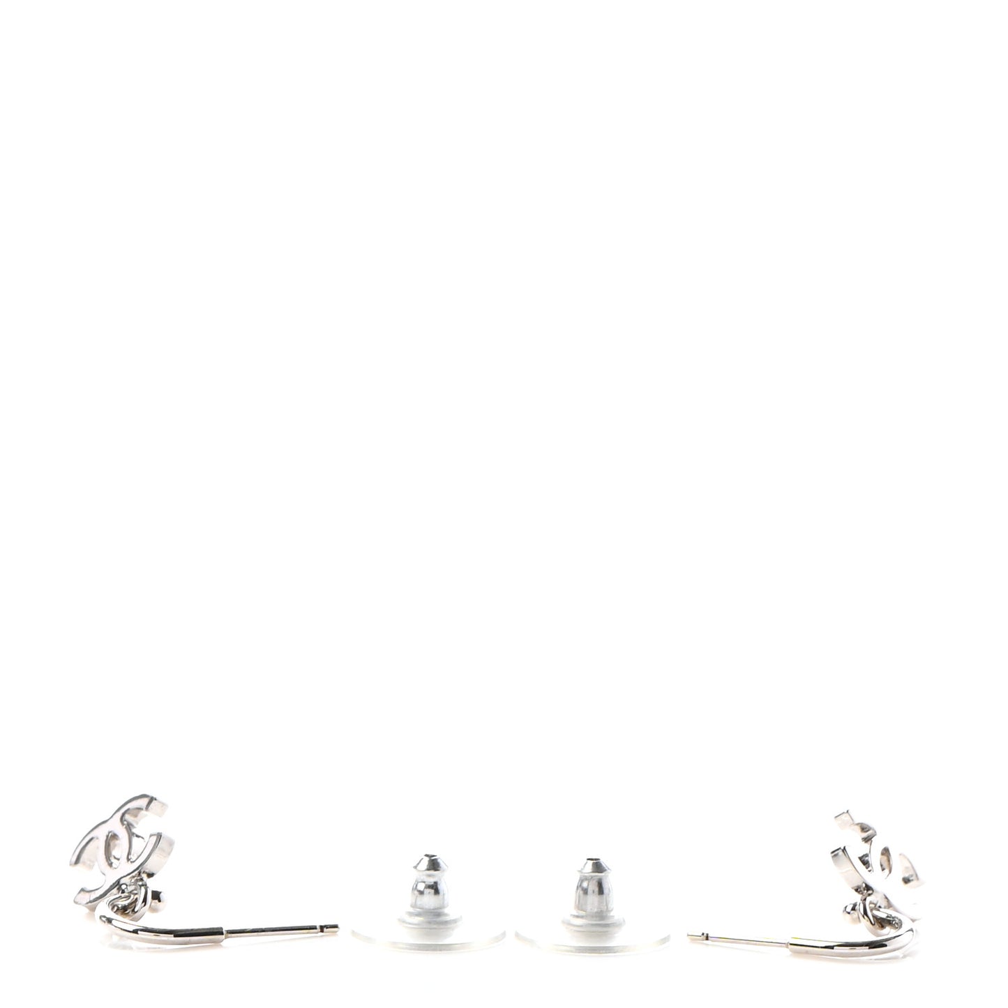 CC Drop Earrings Silver
