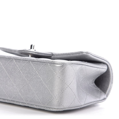 Chanel Metallic Caviar Quilted Mini Top Handle Rectangular Flap Silver 7 of 9