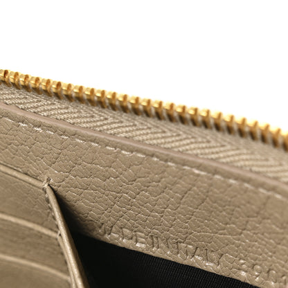 Balenciaga Chevre Gold Metallic Edge Hardware Continental Zip Around Wallet Beige Sable 7 of 8