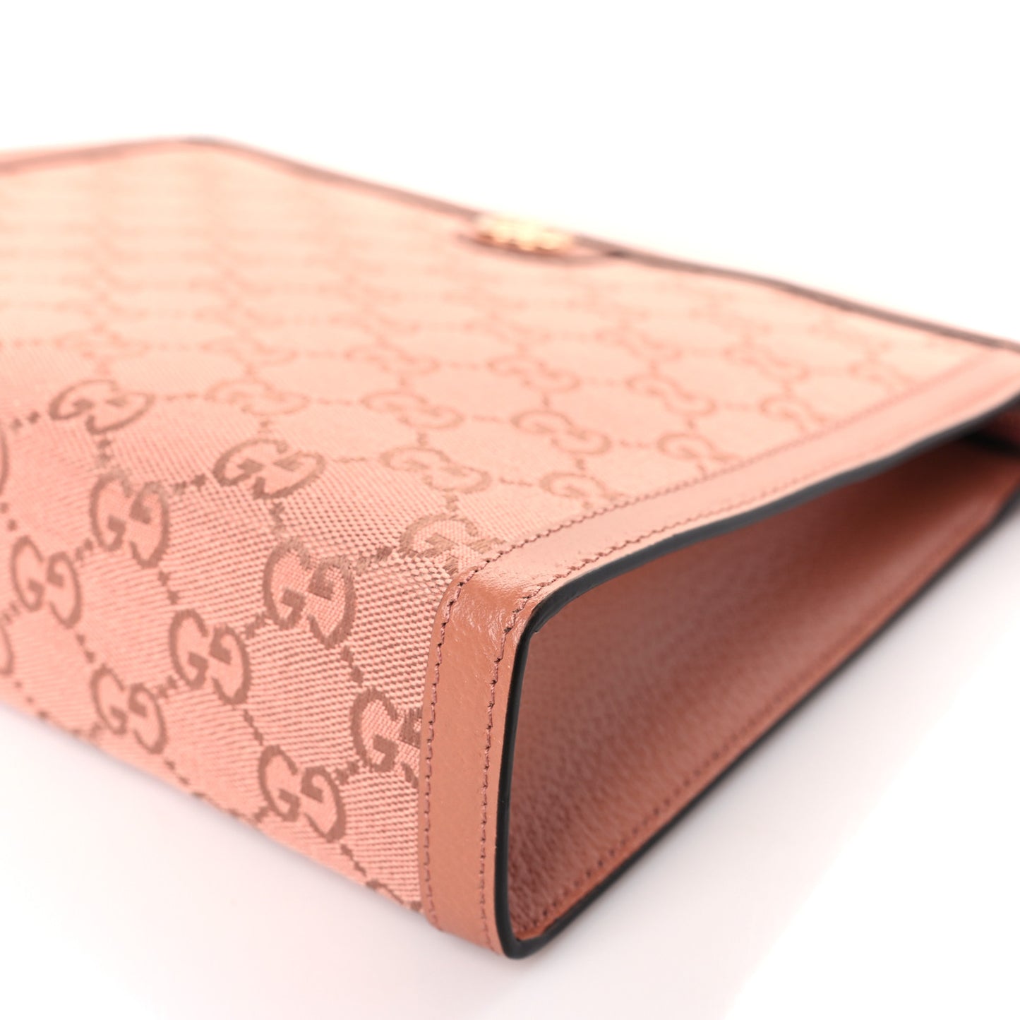 Monogram Textured Dollar Calfskin Ophidia Pouch Cloche Rose Pink