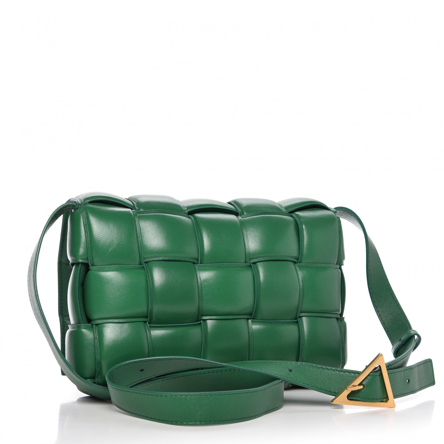 Bottega Veneta Nappa Maxi Intreccio Padded Cassette Crossbody Bag Racing Green 3 of 10