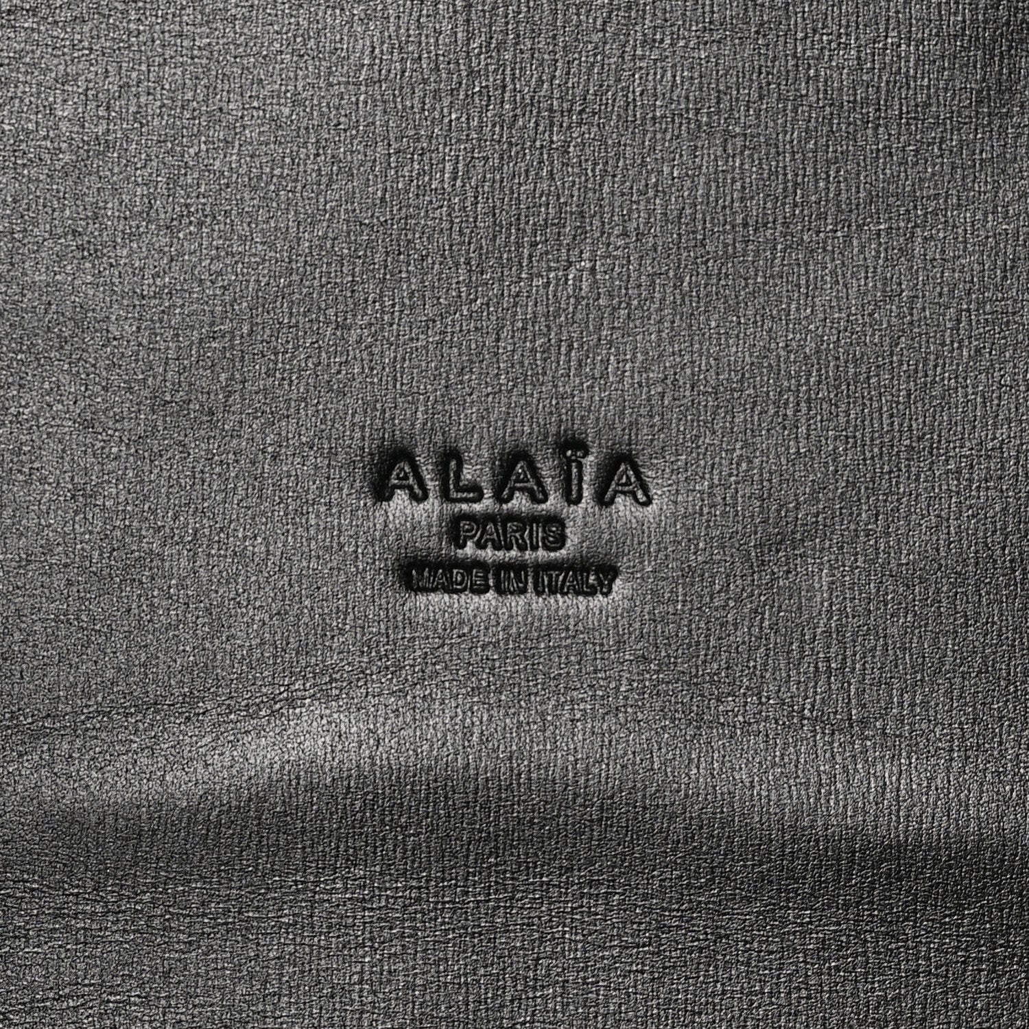 Alaia Woven Calfskin Mina Tote Black White 6 of 9