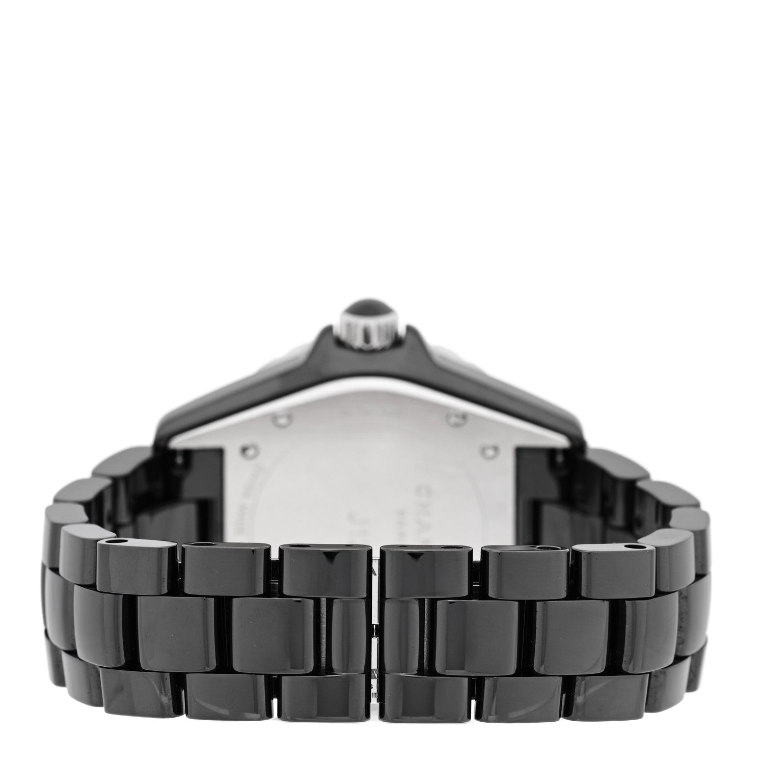Chanel Stainless Steel Ceramic Diamond 38mm J12 Automatic Watch Black Black 3 of 5