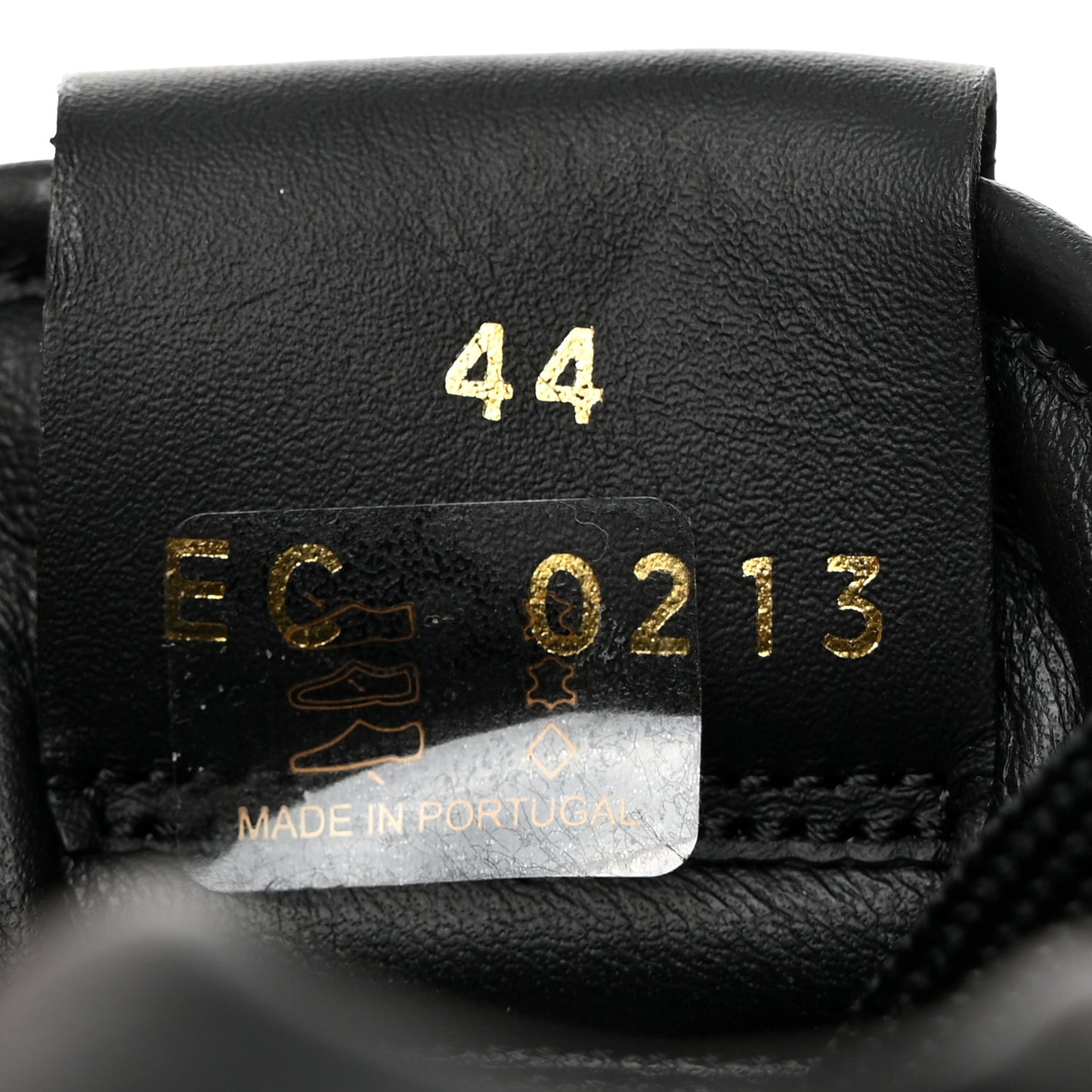 Calfskin G4 Logo Embossed Mens Sneakers 44 Black