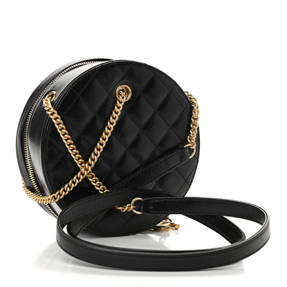 Chanel Crumpled Calfskin Cotton Small En Vogue Round Bag Black 2 of 9