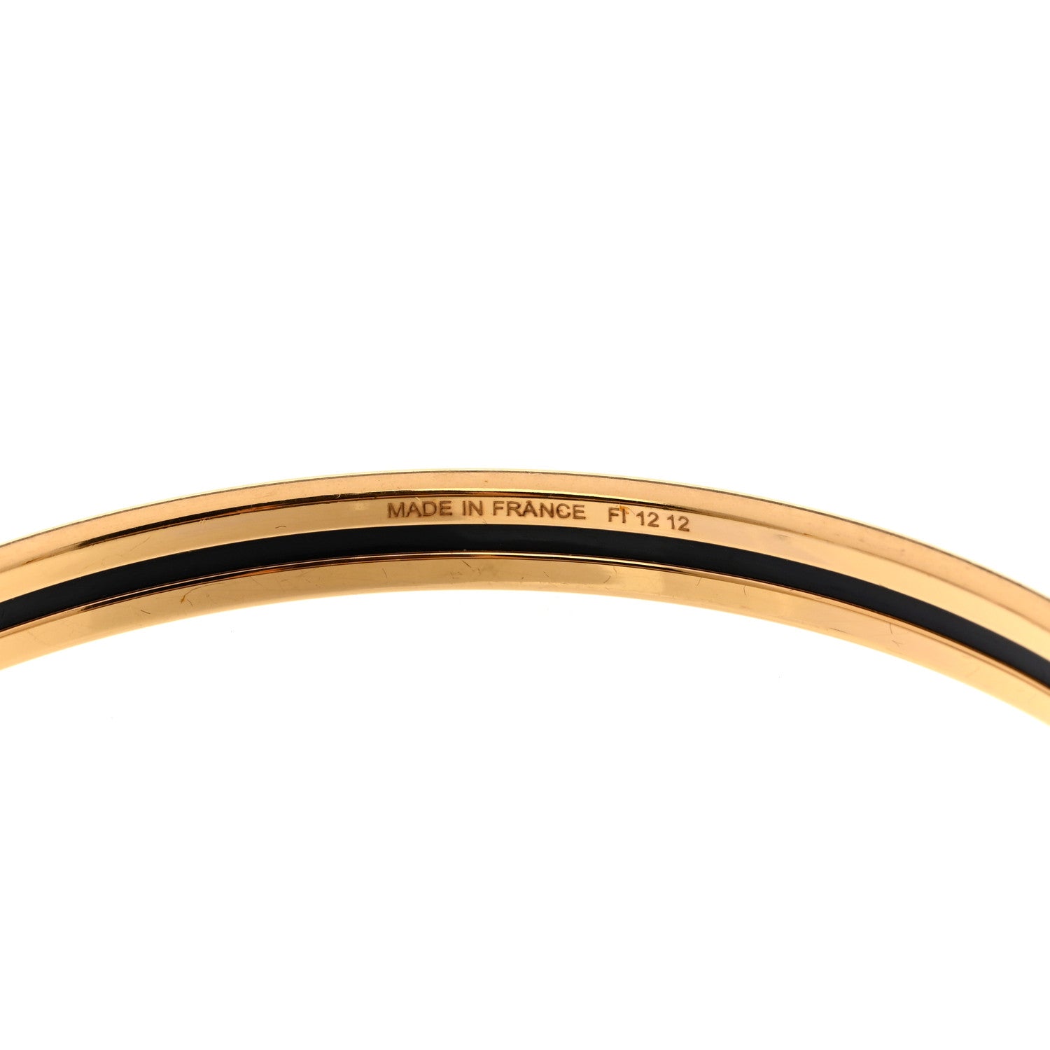 Hermes Enamel Printed Extra Narrow Uni Bracelet 70 Creme 5 of 5