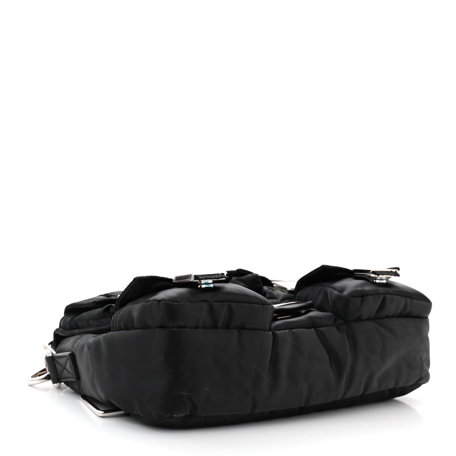Fendi Econyl Cuoio Romano Multipocket Baguette Black 1552575