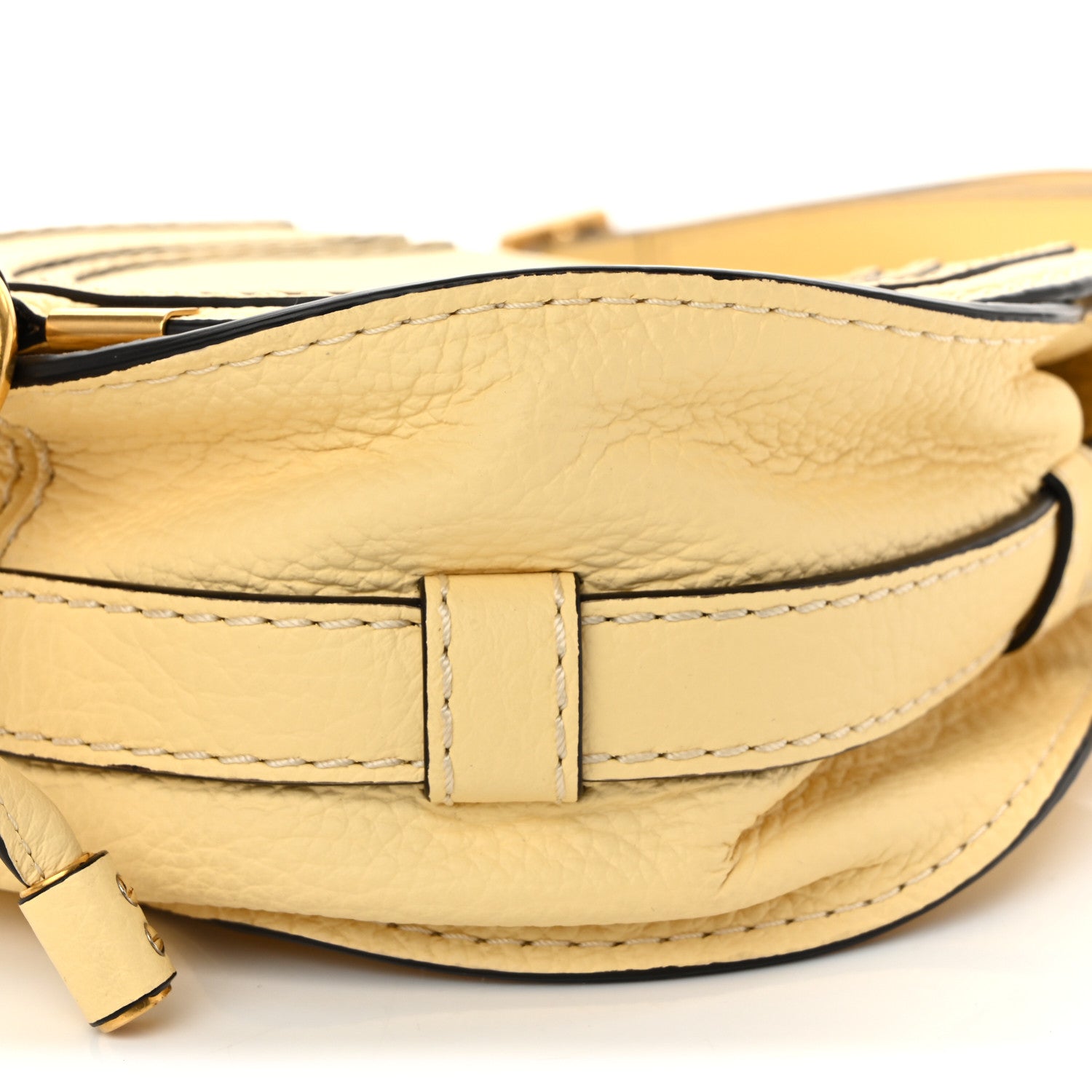 Chloe Grained Calfskin Small Marcie Saddle Bag Softy Yellow 9 of 9