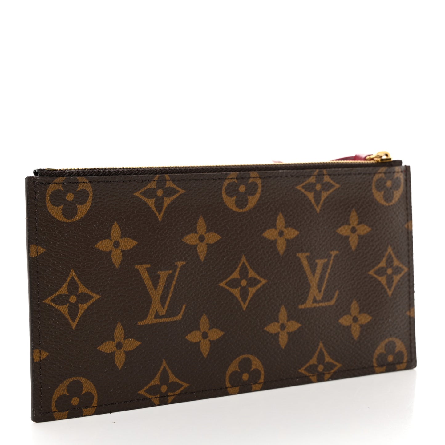 Monogram Felicie Chain Wallet Zippered Insert Fuchsia