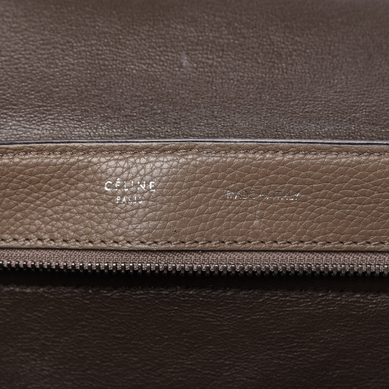 Celine Drummed Calfskin Suede Medium Trapeze Souris 8 of 9