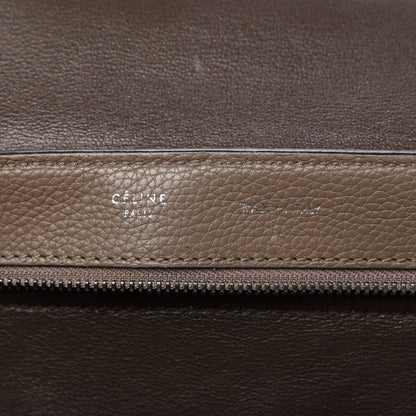 Celine Drummed Calfskin Suede Medium Trapeze Souris 8 of 9